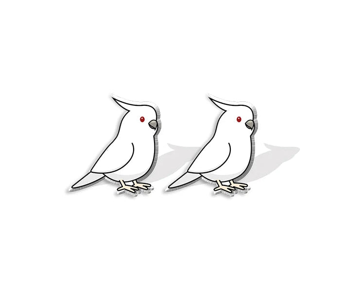 Budgie Acrylic Stud Earrings | Bon Bon Bird Toys