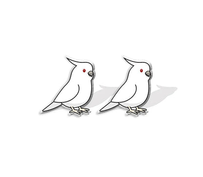 Budgie Acrylic Stud Earrings | Bon Bon Bird Toys