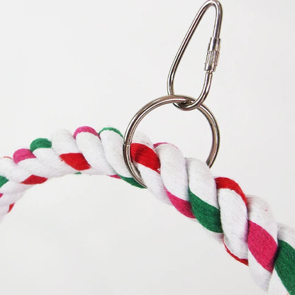 Cotton Rope Ring Climbing Toy for Birds
