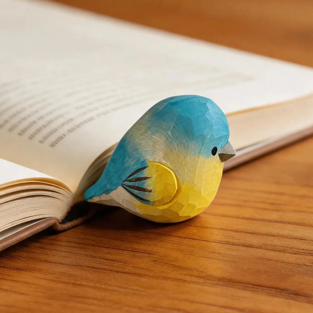 Hand-Carved Sparrow Figurine | Bon Bon Bird Toys