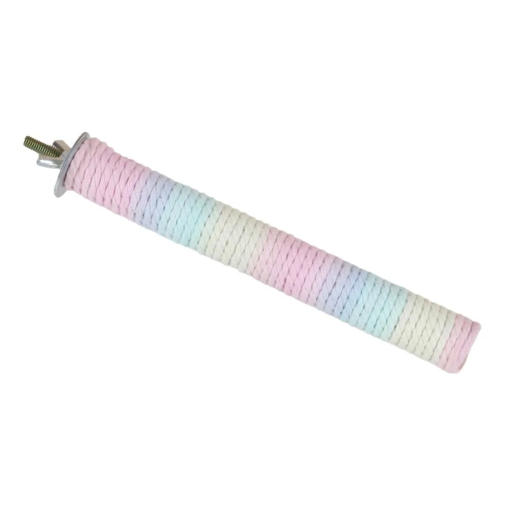 Colorful Cotton Rope Straight Perch for Bird Cages