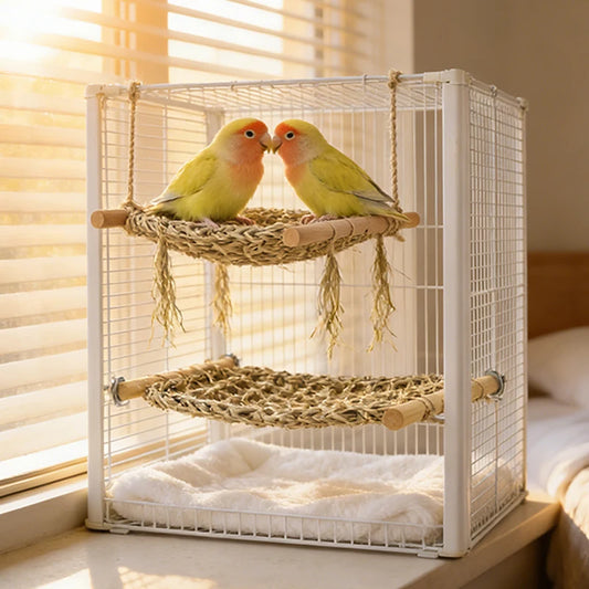 Woven Seagrass Platform Perch for Birds | Bon Bon Bird Toys