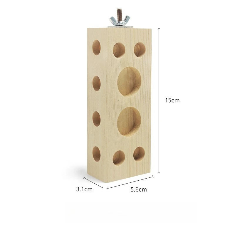 Natural Wood Tree Hollow Chew Perch for Birds | Bon Bon Bird Toys