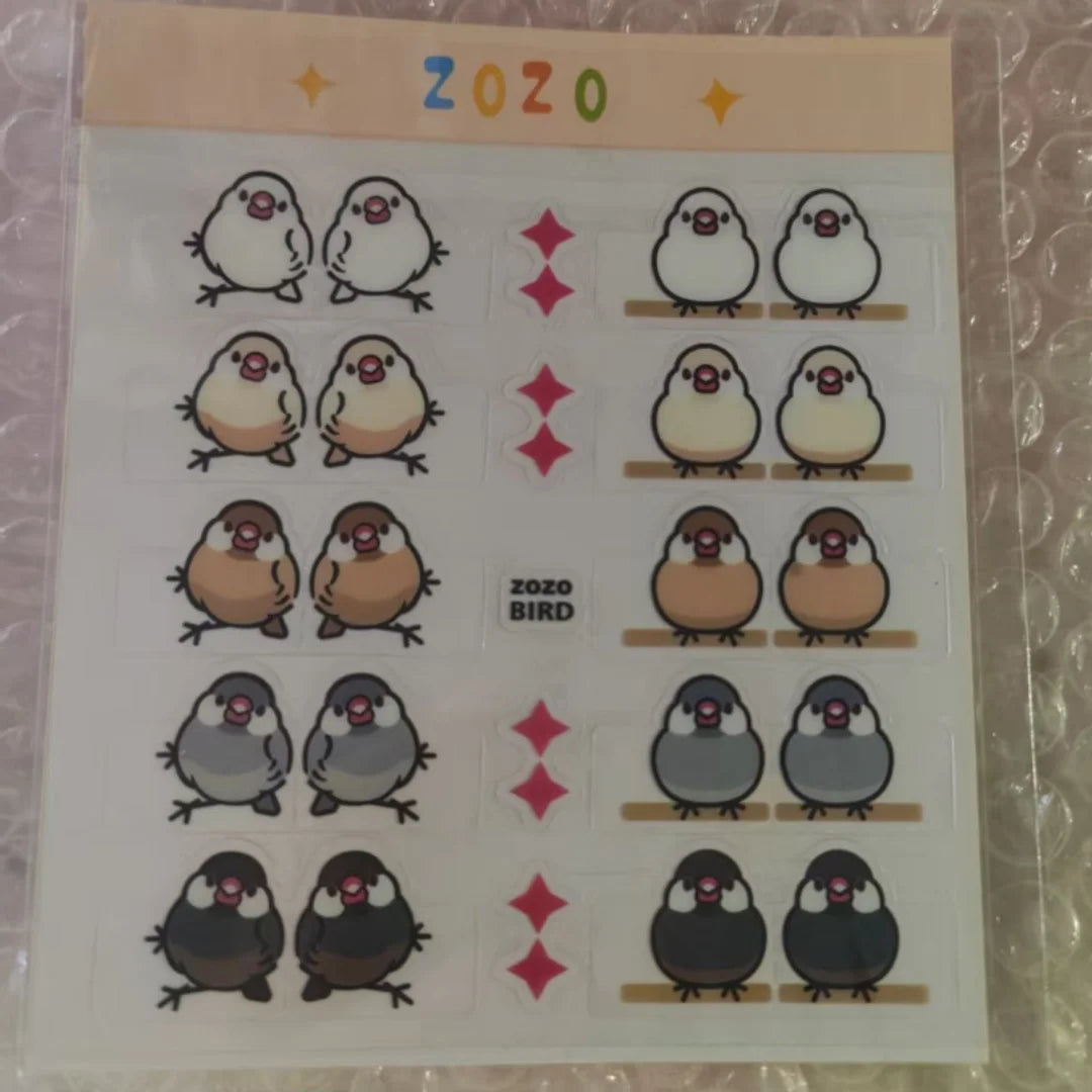 Chubby Bird Planner Index Tab Stickers | Bon Bon Bird Toys
