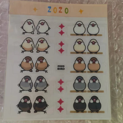 Chubby Bird Planner Index Tab Stickers | Bon Bon Bird Toys