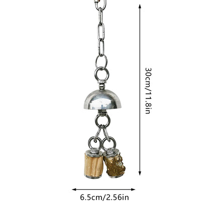 Stainless Steel Bell Toy for Large Parrots | Bon Bon Bird Toys