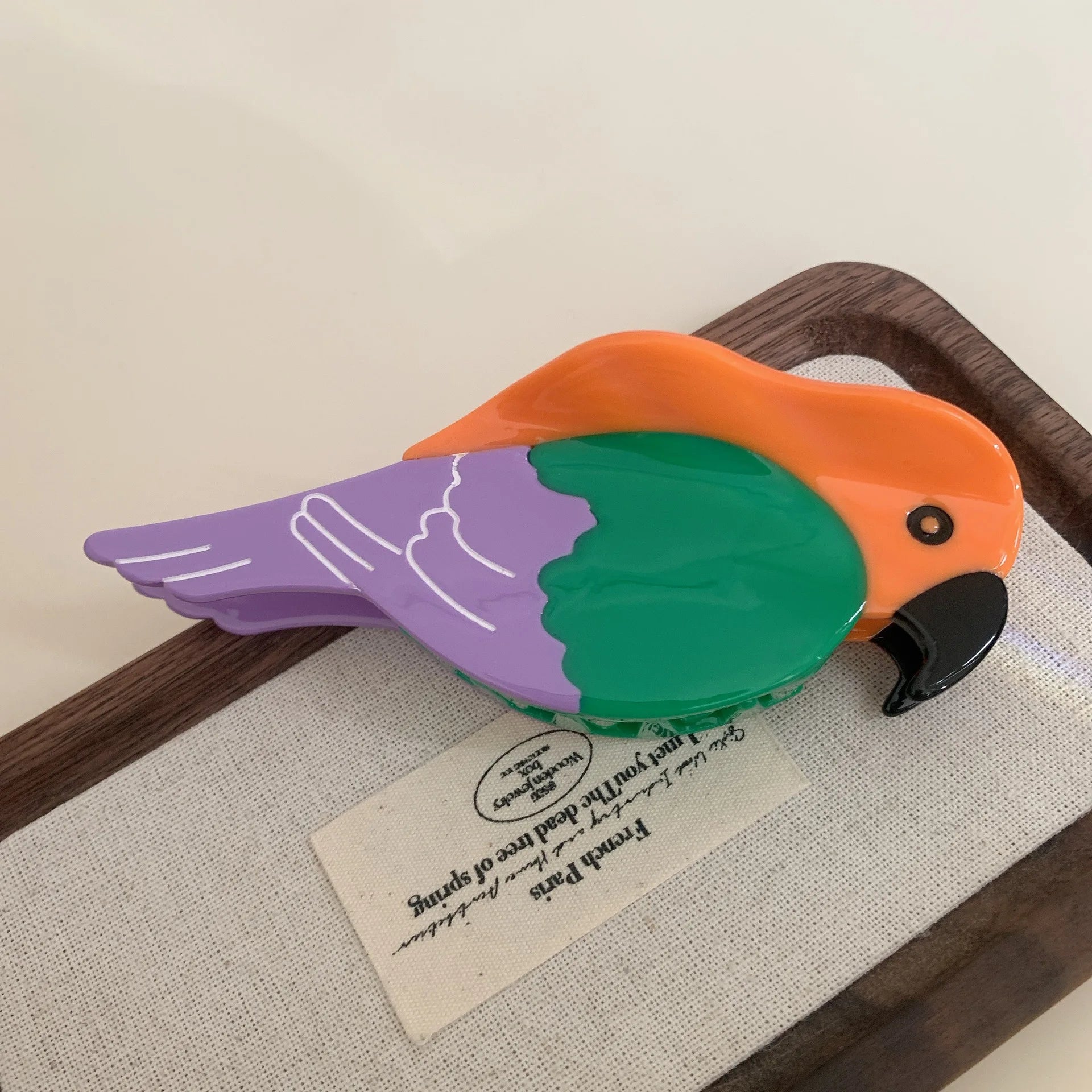 Colorful Macaw Hair Claw Clip
