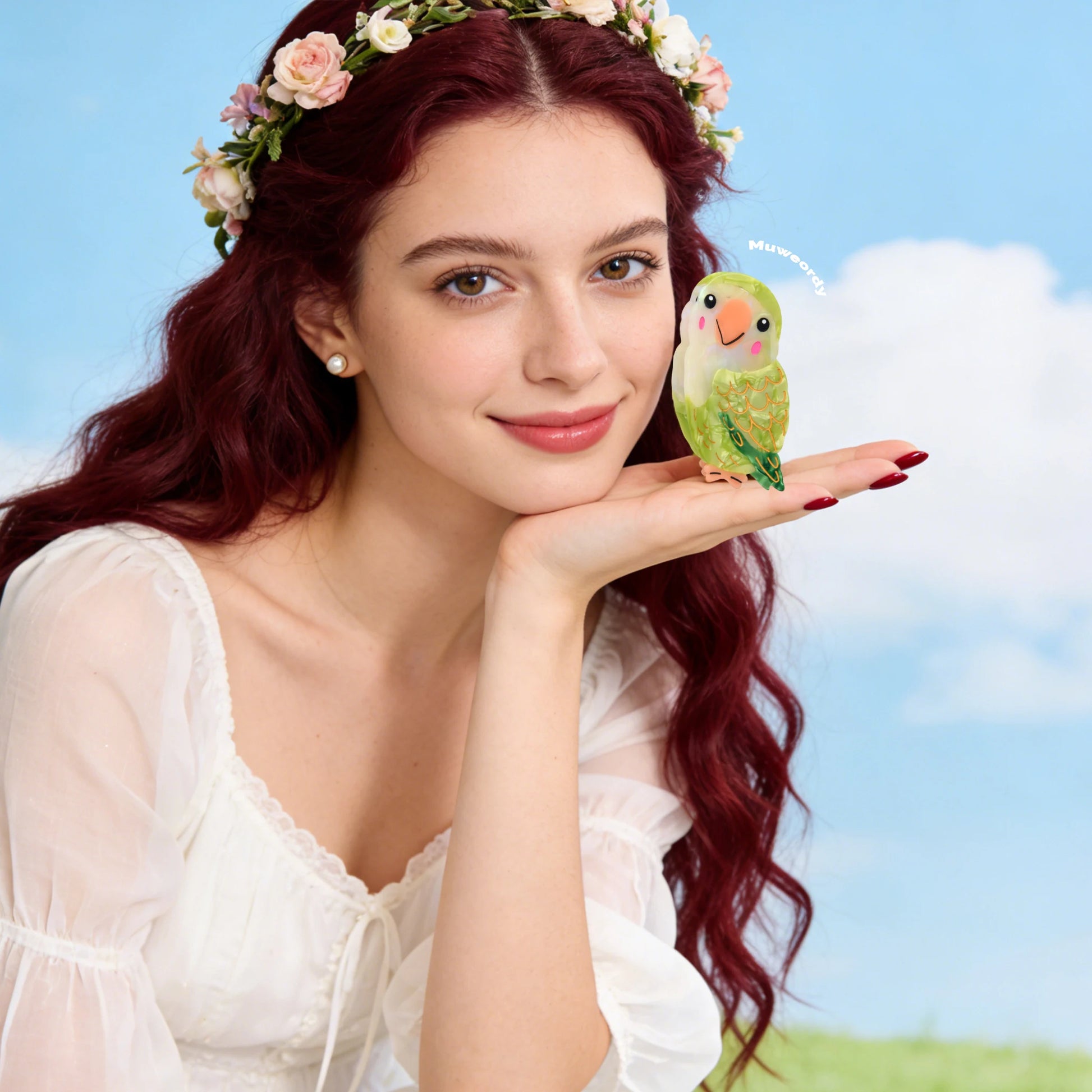 Lovebird Hair Claw Clip | Bon Bon Bird Toys