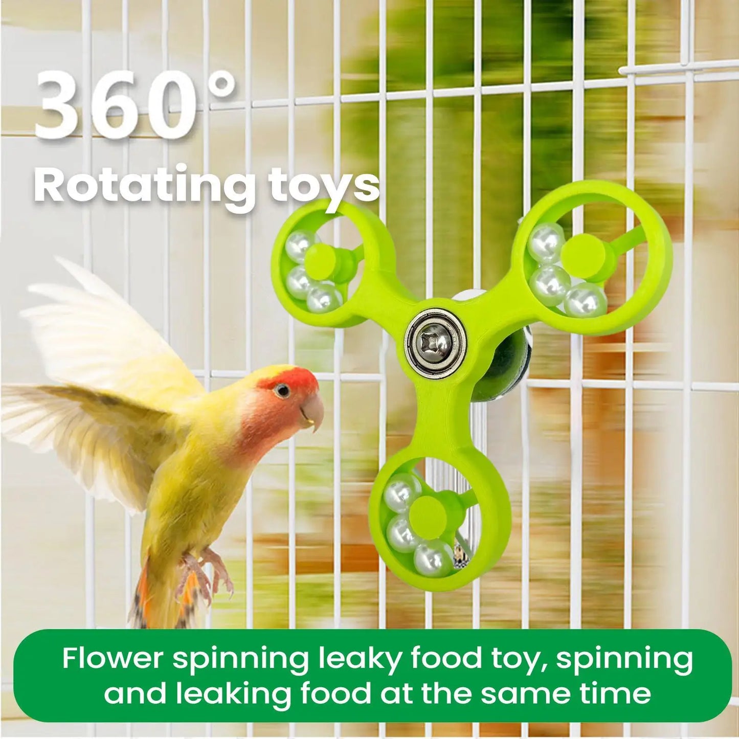 Spinning Rattle Toy for Birds | Bon Bon Bird Toys
