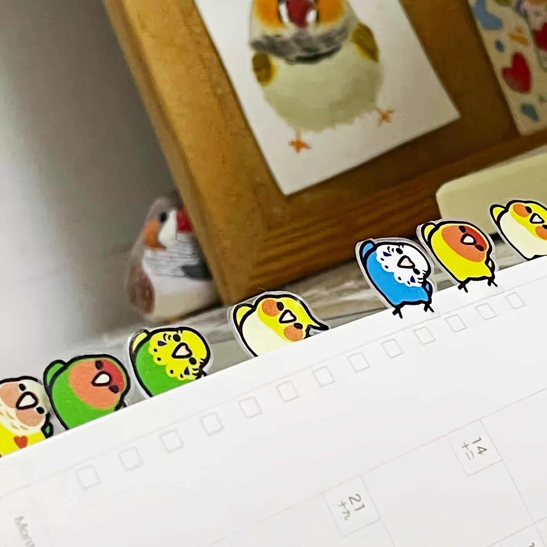 Chubby Bird Planner Index Tab Stickers | Bon Bon Bird Toys