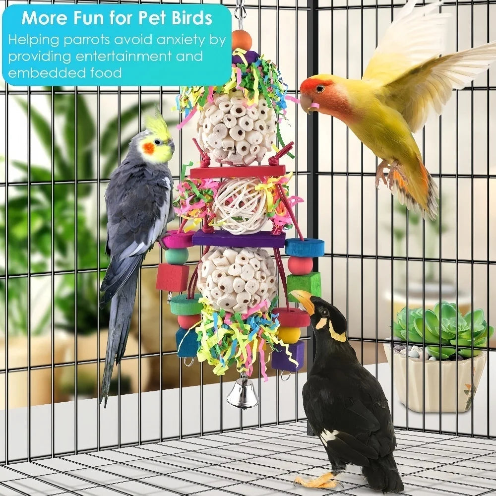 Natural Sola Ball Foraging Toy for Birds | Bon Bon Bird Toys