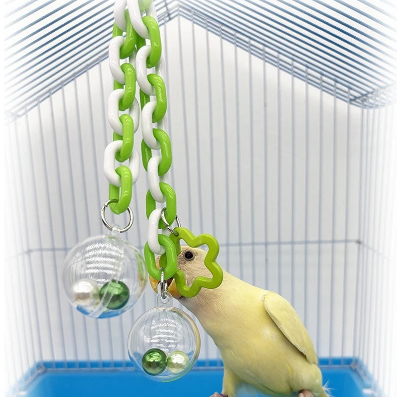 Transparent Hanging Ball Toy for Birds | Bon Bon Bird Toys