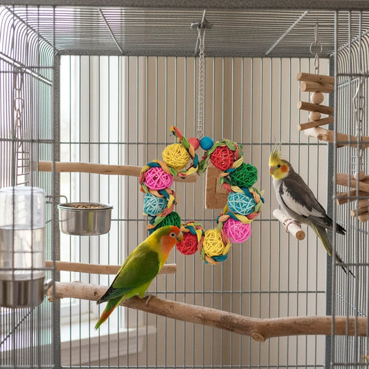 Vine Ball Wreath Swing for Birds | Bon Bon Bird Toys