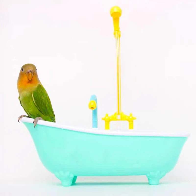 Bathtub Style Bird Bath with Motor | Bon Bon Bird Toys
