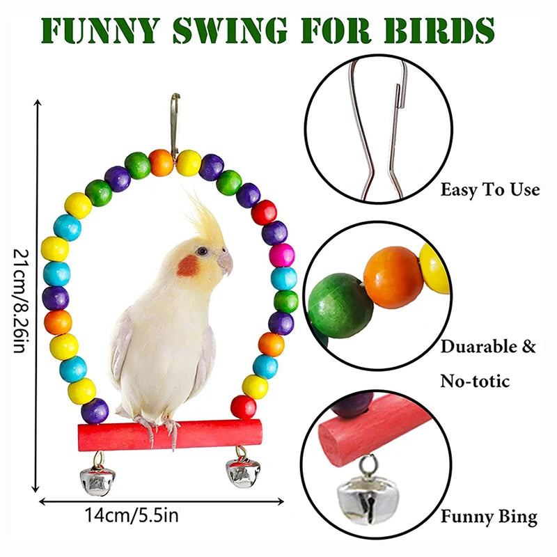 7-Piece Bird Toy Set for Small Parrots | Bon Bon Bird Toys
