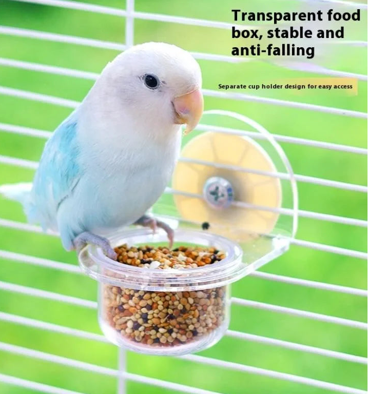 Clear Acrylic Bird Feeder Bowl | Bon Bon Bird Toys