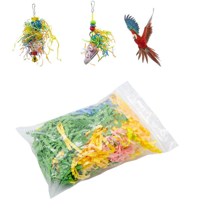Colorful Shredded Paper Bird Toy Refill | Bon Bon Bird Toys