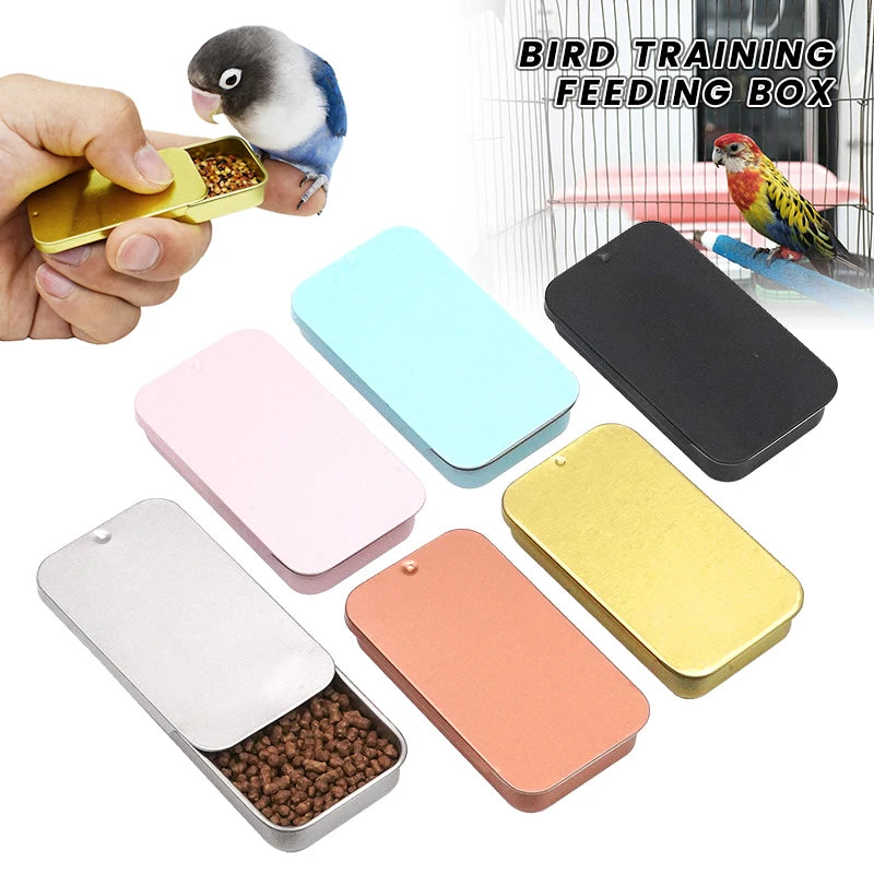 Mini Metal Training Feeder for Birds | Bon Bon Bird Toys
