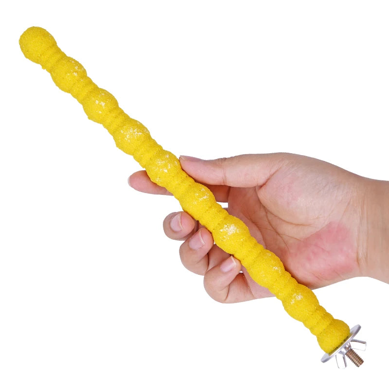Sand-Coated Claw Grinding Perch Stick | Bon Bon Bird Toys