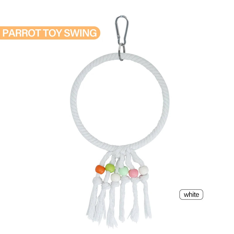 Hemp Rope Ring Swing for Birds | Bon Bon Bird Toys