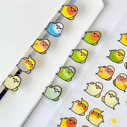 Chubby Bird Planner Index Tab Stickers | Bon Bon Bird Toys