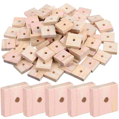 Natural Wood Bird Chew Blocks 100 Pack for DIY Bird Toys