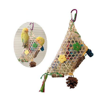 Bamboo Shredded Paper Foraging Toy for Birds | Bon Bon Bird Toys