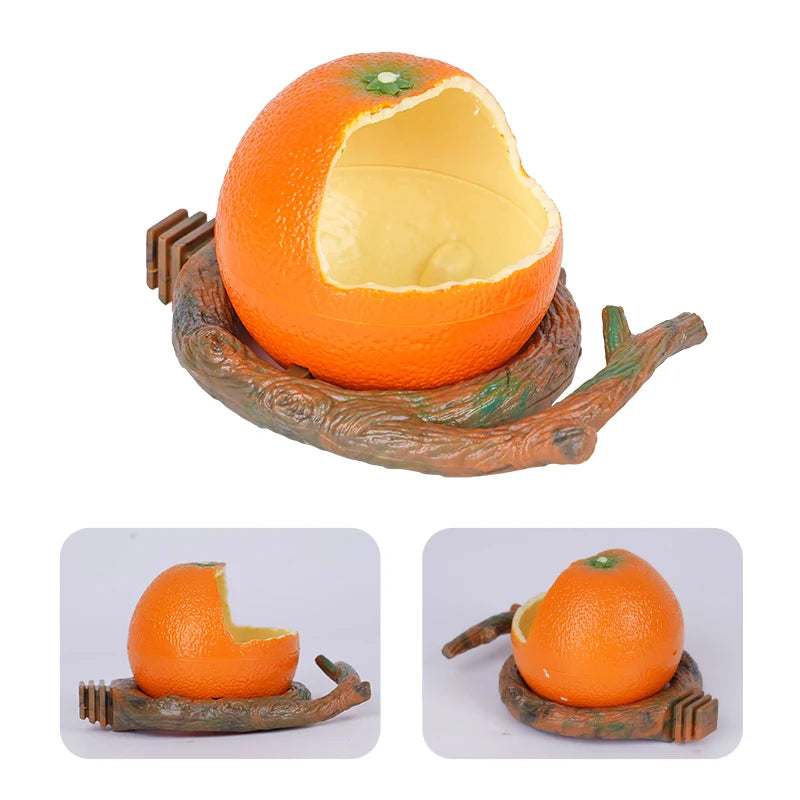 Fruit-Shaped Bird Feeder Bowl with Branch Stand | Bon Bon Bird Toys