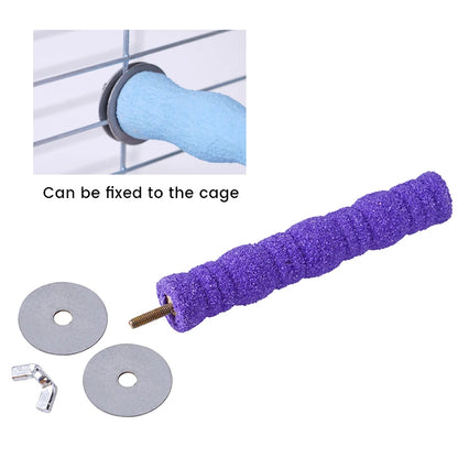 Sand-Coated Claw Grinding Perch Stick | Bon Bon Bird Toys