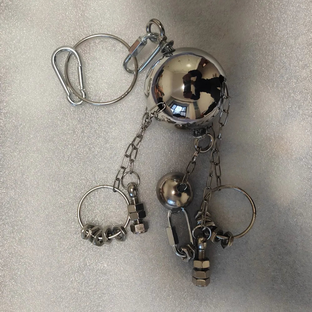 Handmade Stainless Steel Hardware Puzzle Toy for Large Parrots