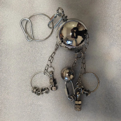 Handmade Stainless Steel Hardware Puzzle Toy for Large Parrots