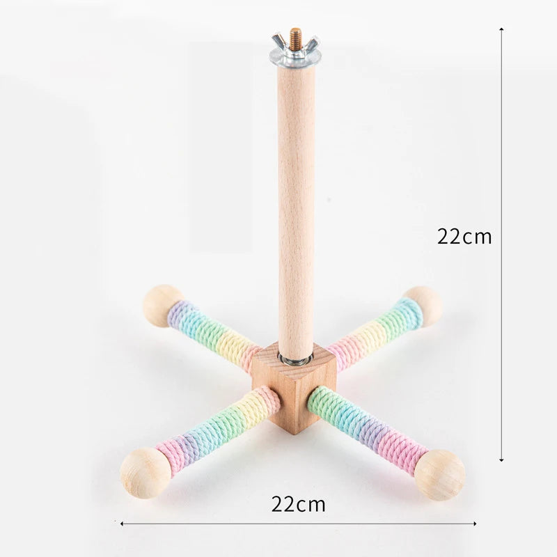 Rotating Windmill Perch Stand for Small Birds | Bon Bon Bird Toys
