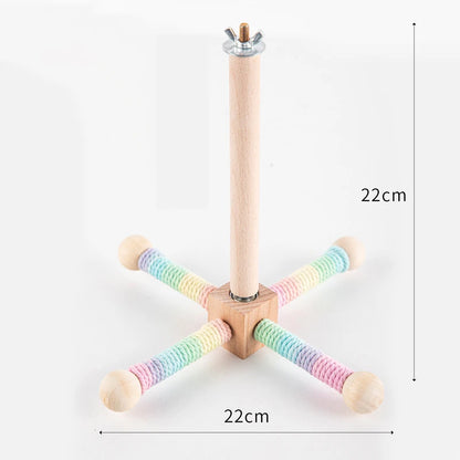Rotating Windmill Perch Stand for Small Birds | Bon Bon Bird Toys