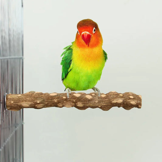 Natural Wood Beak Grinding Perch | Bon Bon Bird Toys