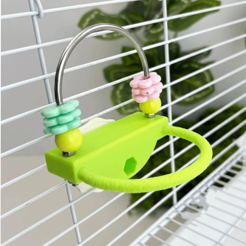 Flower Bead Platform Perch for Small Birds | Bon Bon Bird Toys