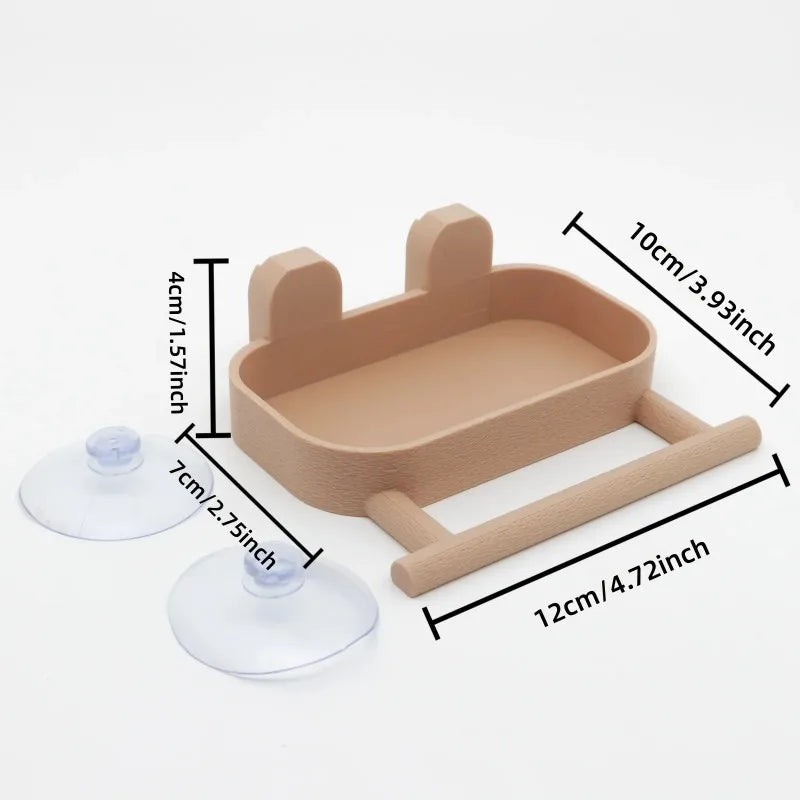 Window Suction Cup Bird Feeder & Perch | Bon Bon Bird Toys