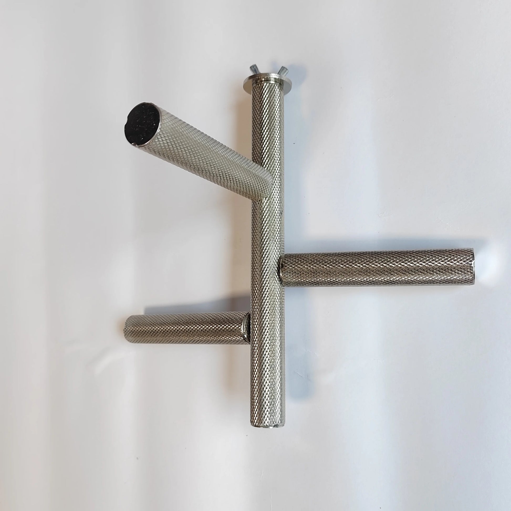Stainless Steel T-Bar Perch for Birds | Bon Bon Bird Toys