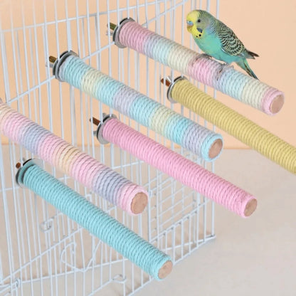 Colorful Cotton Rope Straight Perch for Bird Cages