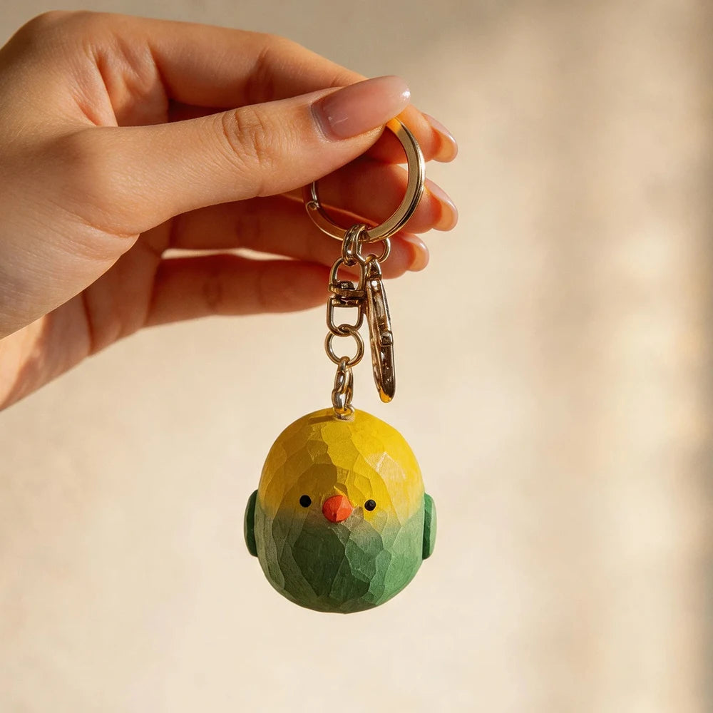 Hand-Carved Sparrow Figurine | Bon Bon Bird Toys