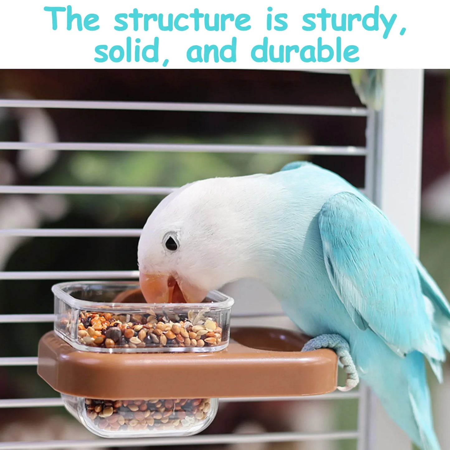 Cage-Mount ABS Feeder Bowl for Birds | Bon Bon Bird Toys