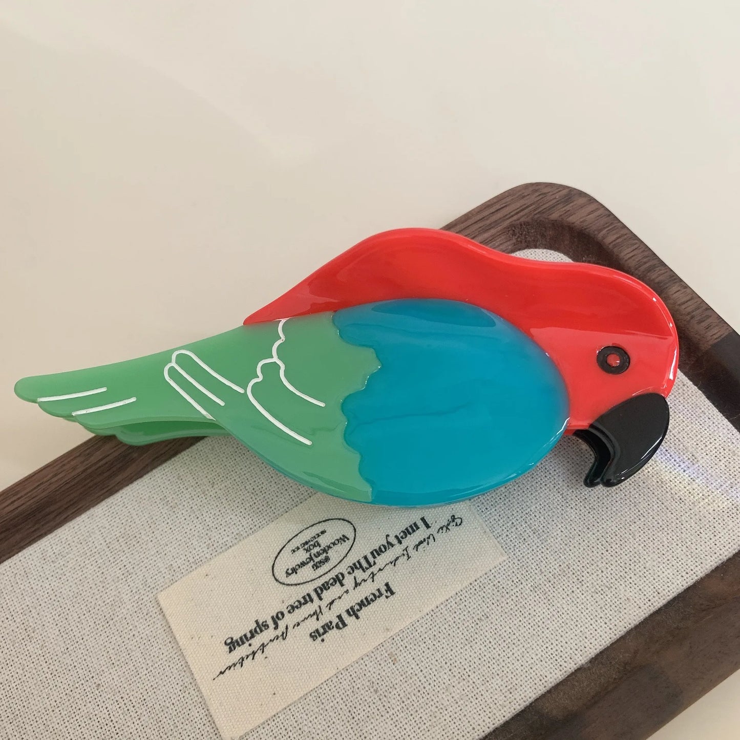 Colorful Macaw Hair Claw Clip