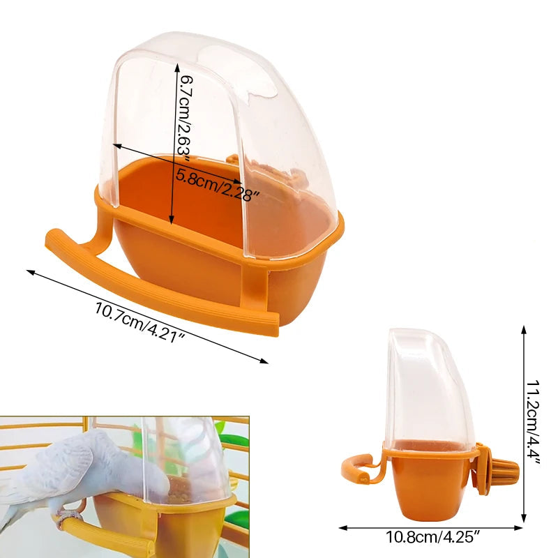 Dome Lid Bird Feeder and Bath with Perch Pole