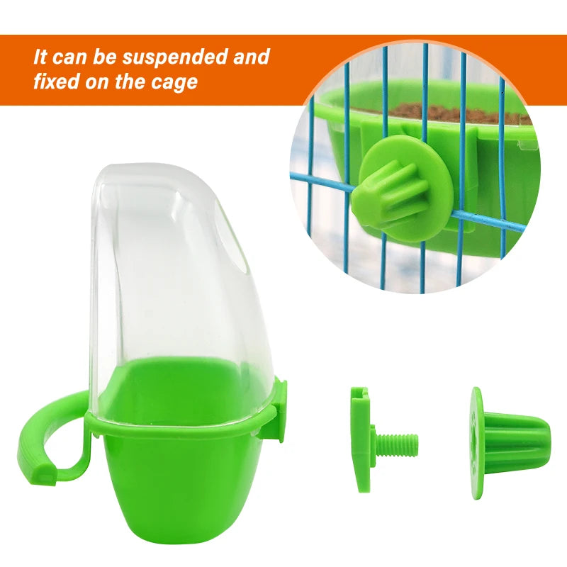 Dome Lid Bird Feeder and Bath with Perch Pole