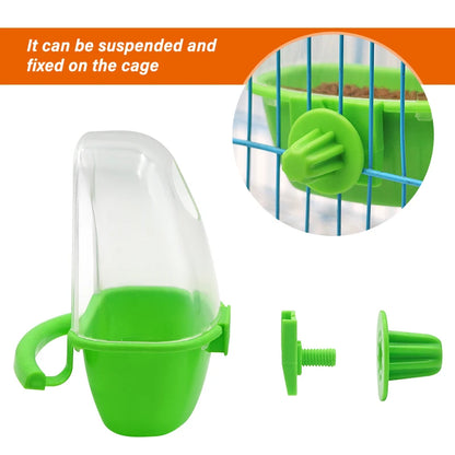Dome Lid Bird Feeder and Bath with Perch Pole