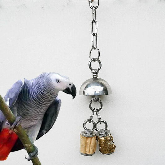 Stainless Steel Bell Toy for Large Parrots | Bon Bon Bird Toys