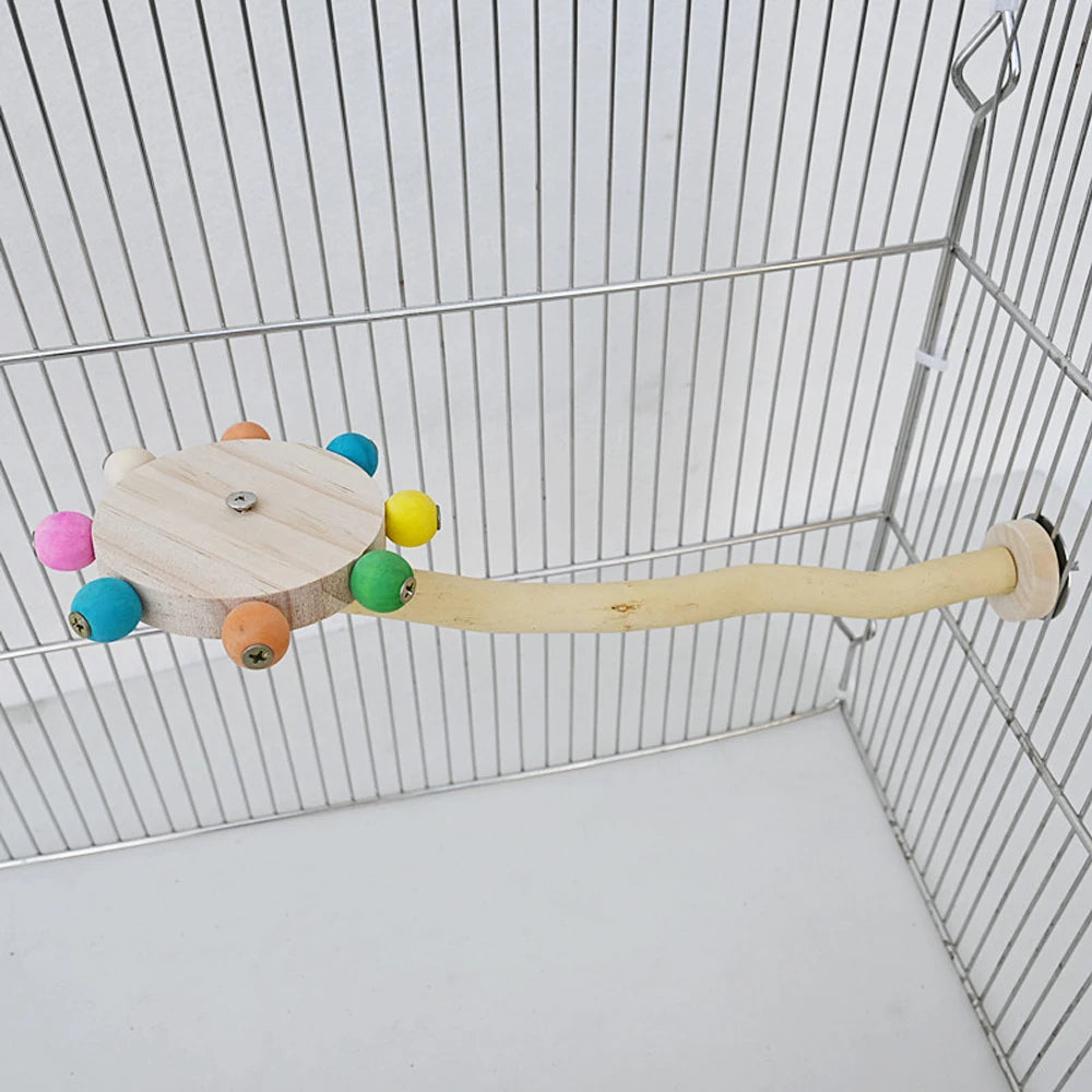 Spinning Bead Wheel Perch Toy for Birds | Bon Bon Bird Toys