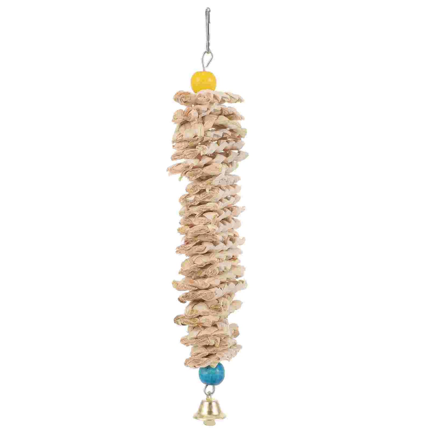 Stacked Corn Husk Shredder Toy for Birds | Bon Bon Bird Toys