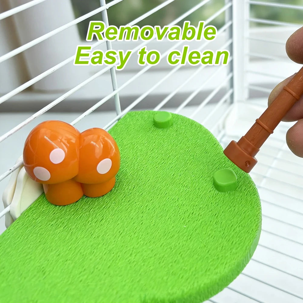 Palm Tree Bird Perch Stand with Foraging Balls | Bon Bon Bird Toys