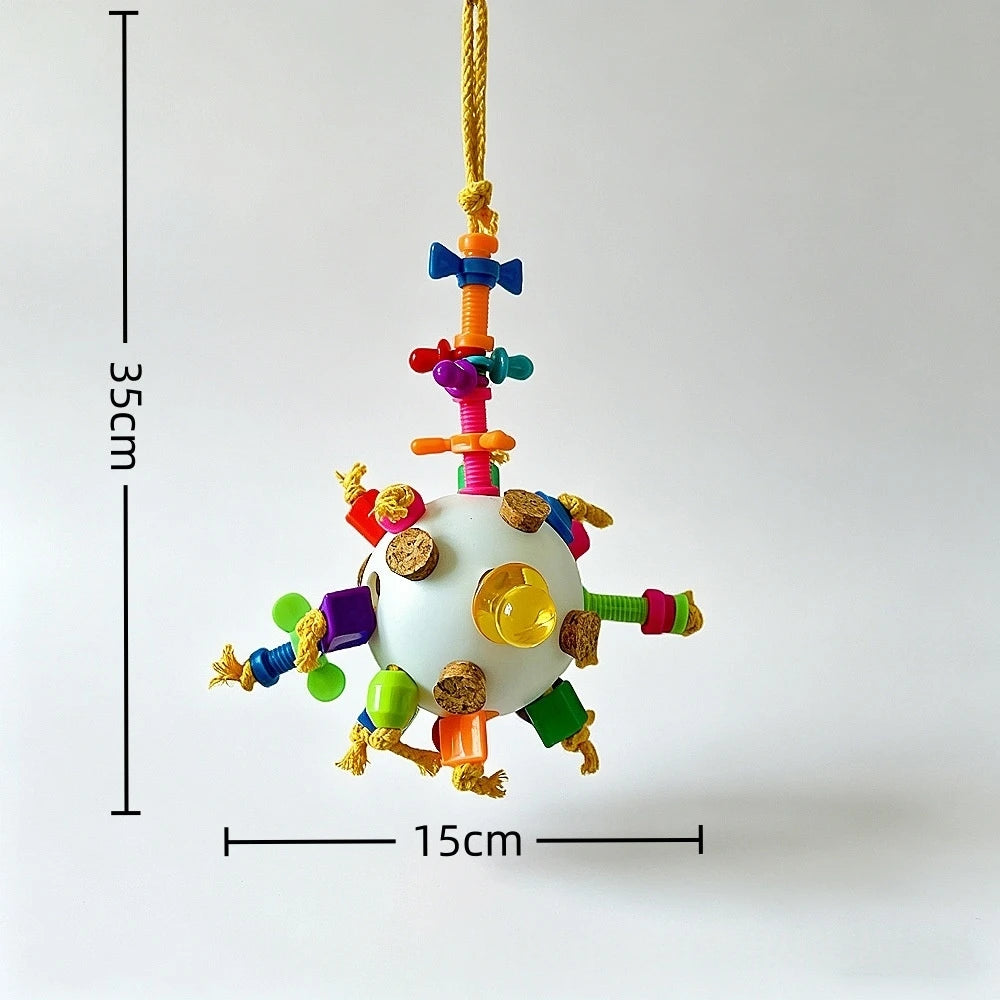 Foraging Ball Puzzle Toy for Medium Parrots | Bon Bon Bird Toys