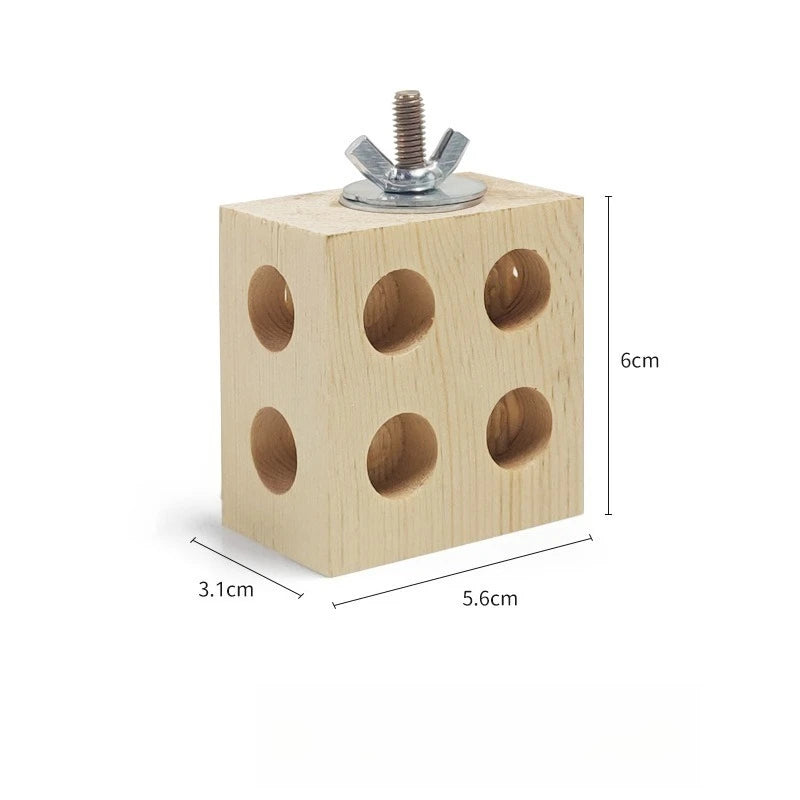 Natural Wood Tree Hollow Chew Perch for Birds | Bon Bon Bird Toys